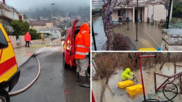Slika od Poplave u Hercegovini: Kuće i ceste su pod vodom. U Neumu odron, vatrogasci na terenu