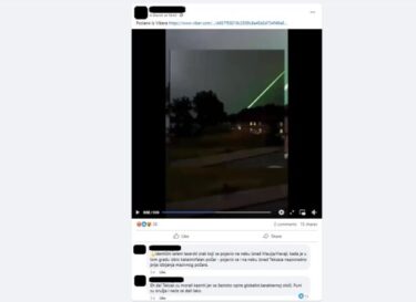 Slika od Snimka “zelene laserske zrake” nastala je prije velikih požara u Teksasu