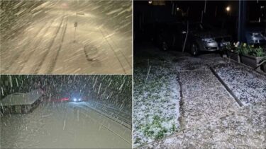 Slika od U Sloveniji pao snijeg, neke krajeve pogodila tuča: Temeperature drastično pale u samo sat vremena!