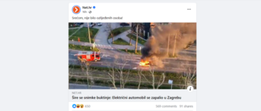 Slika od U Zagrebu se jučer nije zapalio električni automobil