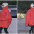 Slika od Kim Kardashian u prevelikoj crvenoj jakni i plavom kosom prošetala Malibuom