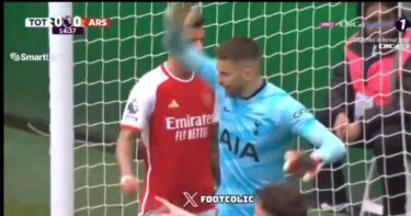 Slika od Stoper Arsenala izluđivao je golmana Tottenhama kod kornera. Oba puta je pao gol