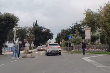 Slika od UŽAS NA CESTI Teža prometna nesreća u Ičićima, stradala osoba, s motora oborena na kolnika