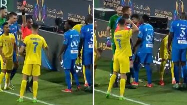Slika od VIDEO Podivljali Ronaldo je gurnuo protivnika i dobio crveni pa podignuo šaku na suca!