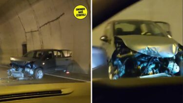 Slika od VIDEO Sudar u tunelu na riječkoj obilaznici: Auto se zabio u zid