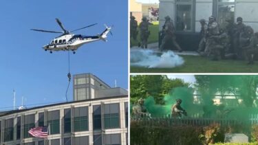 Slika od VIDEO Velika vježba ambasade SAD-a u Zagrebu: Helikopter, dimne bombe i hrvatska policija