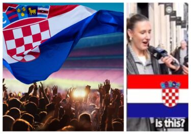Slika od Djevojci na ulici pokazali hrvatski barjak i upitali je: Čija je ovo zastava? Evo što im je odgovorila