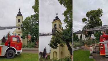 Slika od FOTO Kraj Valpova u oluji na crkvu palo ogromno drvo…