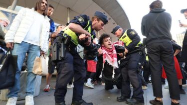 Slika od FOTO Tisuće prosvjedovale uoči finala Eurosonga u Malmöu, neki se sukobili i s policijom