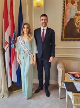 Slika od Gradonačelnik primio aktualnu Miss Universe Hrvatske Zrinku Ćorić