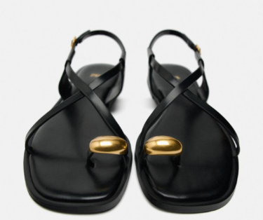 Slika od Najljepše crne minimalističke sandale za svaki dan