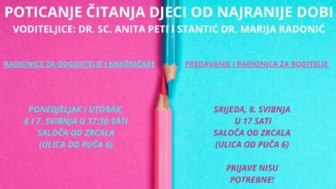 Slika od Poticanje čitanja djeci od najranije dobi: Anita Peti Stantić i Marija Radonić održat će radionice za odgojitelje, roditelje i knjižničare