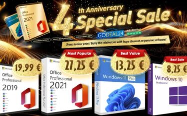 Slika od Povećajte svoju produktivnost s doživotnom licencom za Microsoft Office od 15€ i Windowsom 11 od 10€ na Godeal24 Anniversary Sale