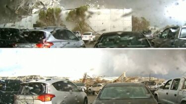 Slika od Strašna snimka! Tornado digao zgradu kao da je od papira dok su radnici bili unutra. Svi su živi
