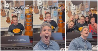 Slika od Video Lasagninog klavijaturista oduševio fanove Eurosonga. Opjevao je čitav tim