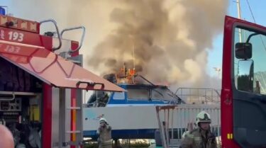 Slika od VIDEO Požar u splitskoj luci, gorjela brodica