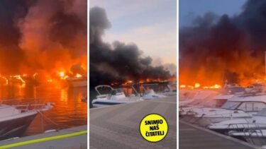 Slika od VIDEO Strašna buktinja u marini u Medulinu: Vatra u potpunosti progutala najmanje 20 brodica