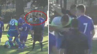 Slika od VIDEO U Vodnjanu huligan ušao na teren i šakom udario igrača