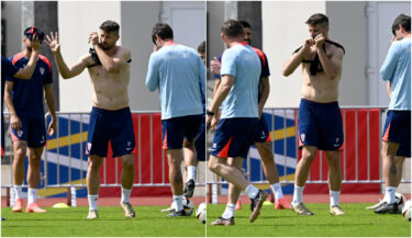 Slika od Novi čin Brune Petkovića. Pokazao mišiće na treningu uoči utakmice protiv Albanije
