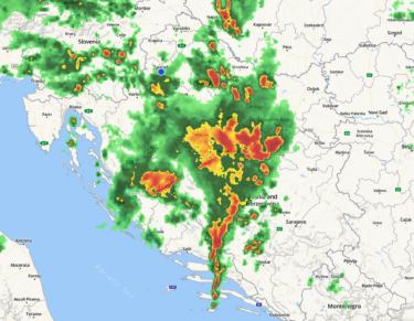Slika od Pogledajte kako nam se približava olujni sustav: Izdano narančasto upozorenje za dio Hrvatske