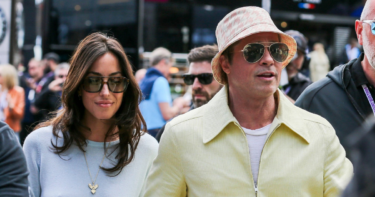 Slika od Brad Pitt (60) snimljen u rijetkom izlasku s djevojkom Ines (34), držali se za ruke