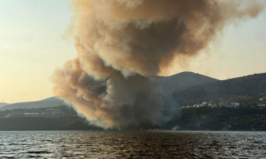 Slika od Bukti požar kod Trogira, vatrogasci na terenu