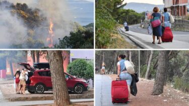 Slika od FOTOGALERIJA Gori u Segetu Donjem, turisti napuštaju hotelski kompleks Medena