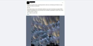 Slika od Fotografija mammatus oblaka ne dokazuje da je oluja u Hrvatskoj umjetno stvorena