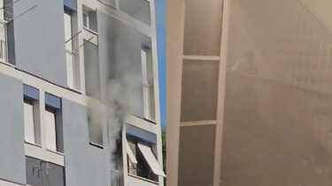 Slika od Gori stan u Splitu, ljudi u panici bježali iz zgrade: Pogledajte trenutke buktinje