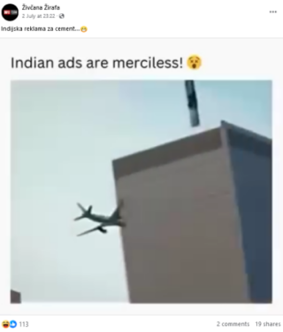 Slika od Indijska tvrtka ne prodaje cement reklamom u kojoj su tornjevi WTC-a