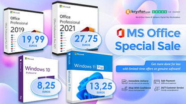 Slika od Nadogradite svoj PC izuzetno povoljno na Keysfanu: Microsoft Office 2021 trajna licenca već od 17 €, Windows 11 već od 10 €!