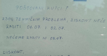 Slika od Natpis s jedne trgovine u Dalmaciji nasmijao Fejs: “Tako se radi, malo po malo”