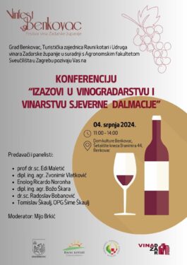 Slika od U Benkovcu se održava prva konferencija pod nazivom “Izazovi u vinogradarstvu i vinarstvu Sjeverne Dalmacije”