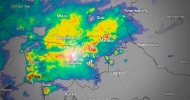 Slika od Veliko nevrijeme u Sloveniji, kreće se prema sjeveru Hrvatske