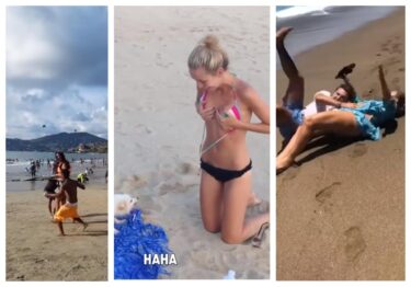 Slika od VIDEO: Bježalo se, skakalo, ronilo, letjelo, padalo: pogledajte dogodovštine na plaži koje će vas nasmijati