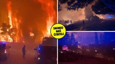 Slika od VIDEO Dramatična snimka požara iz Tučepa: ‘Situacija je napeta. Brani se kuća po kuća’