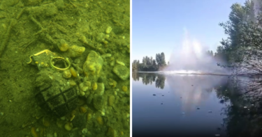 Slika od VIDEO Policija detonirala bombe u jezeru. Sve su snimili