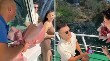 Slika od VIDEO Romantika na Krki: Zaprosio djevojku kod slapova, pomogla mu posada broda
