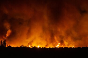 Slika od Gori na Kornatima. Tucaković: ‘Vatrogasci su brodicama krenuli prema požarištu’