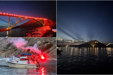 Slika od Oluja na Kvarneru – 222 baklje sinoć obasjale Krčki most
