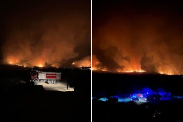 Slika od Vatrogasci dežurali cijelu noć, na teren stižu i iz još tri županije. Ovako je noćas izgledalo