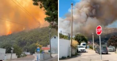 Slika od VIDEO I FOTO Požar kod Solina, gori blizu kuća. Podignuta četiri kanadera