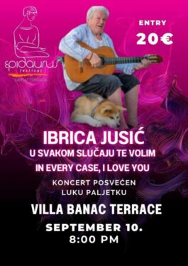 Slika od KONCERT IBRICE JUSIĆA NA TARACI VILE BANAC Jedinstvena večer posvećena velikom Luku Paljetku