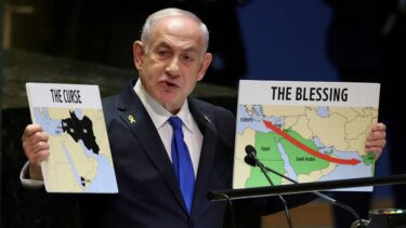 Slika od Netanyahu u UN-u: Izrael traži mir dok se bori za svoj život