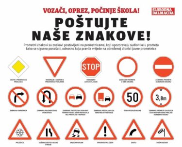 Slika od U ponedjeljak, 9. 9., poklanjamo – poster s prometnim znakovima!