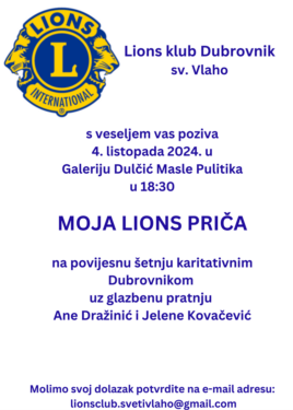 Slika od ‘MOJA LIONS PRIČA’ Što znači biti član svjetske lionističke obitelji?