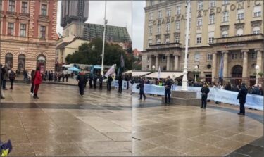 Slika od Molitelji ponovo okupljeni na Trgu: Stigli i prosvjednici s bubnjevima